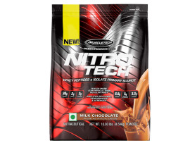Muscletech Performance Series Nitrotech Whey Protein Peptides & Isolate - 10lbs (4.54kg) (Milk Chocolate)